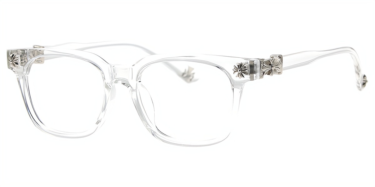 Clear Rectangle Classic Plastic Eyeglasses