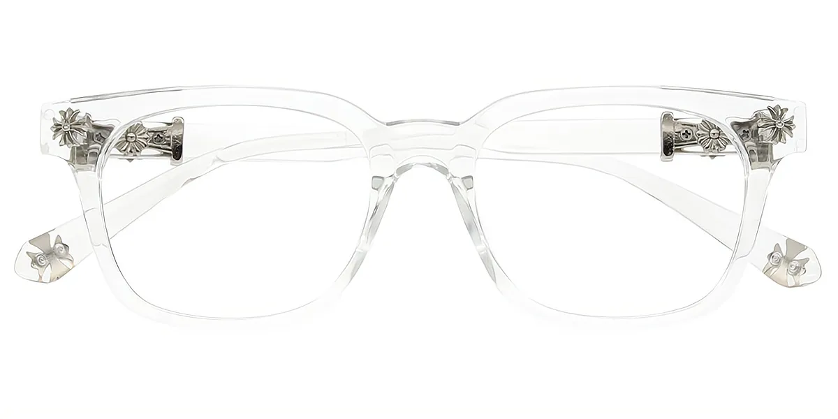 Clear Rectangle Classic Plastic Eyeglasses