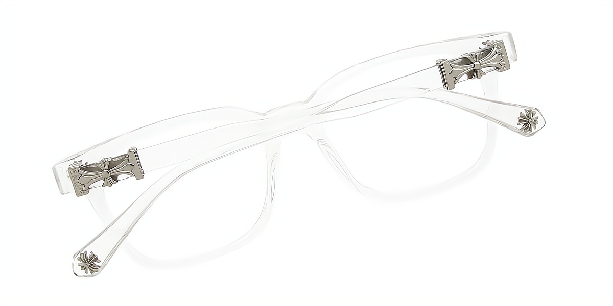 Clear Rectangle Classic Plastic Eyeglasses