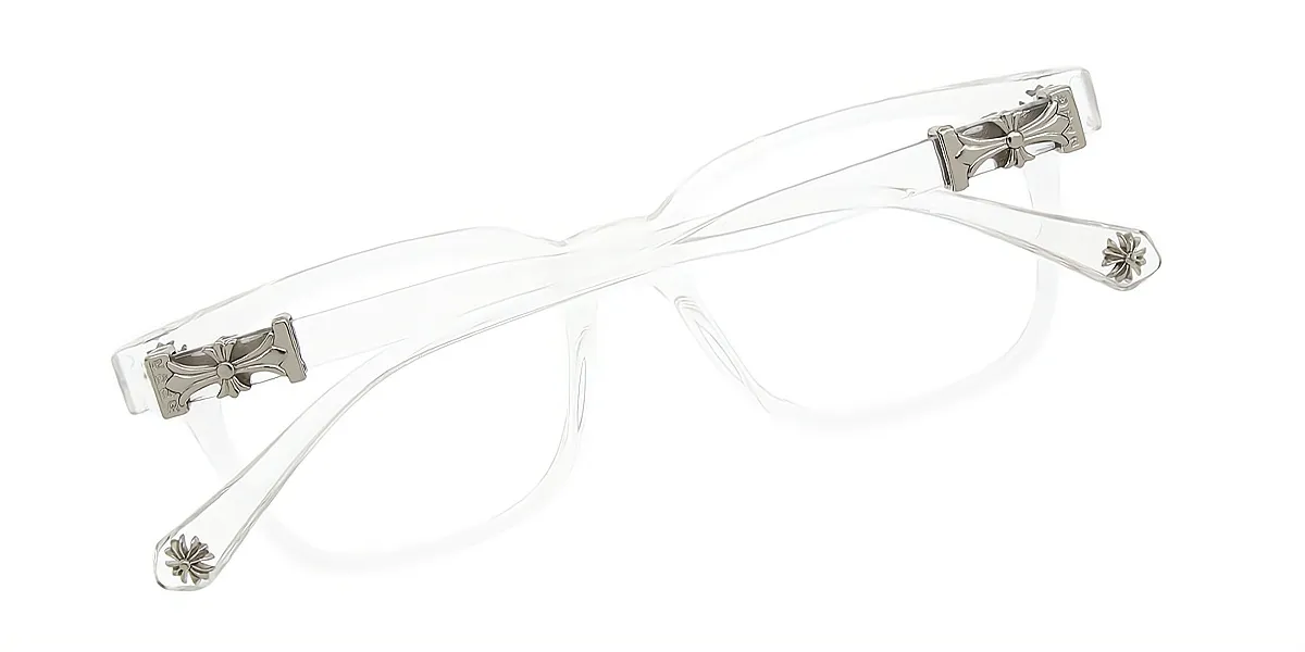 Clear Rectangle Classic Plastic Eyeglasses