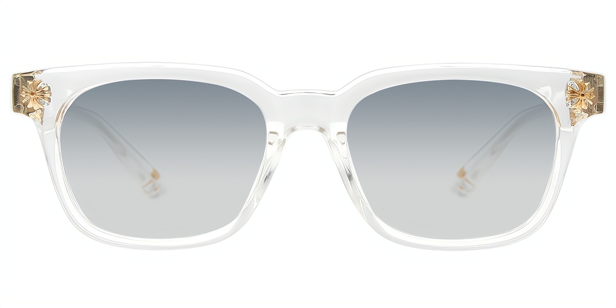 Clear Golden Horn Classic Plastic Eyeglasses