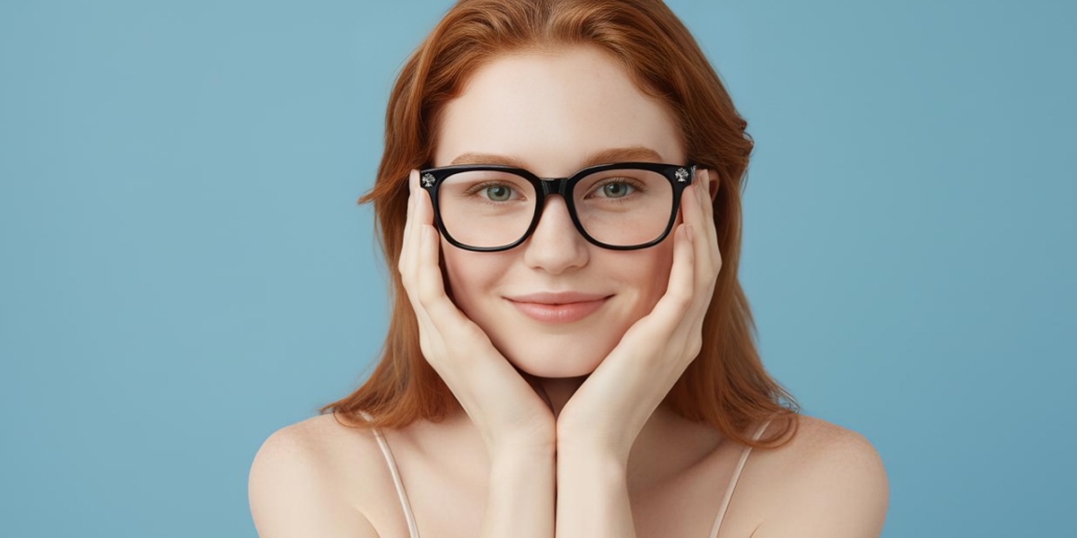 Black Silver Horn Classic Plastic Eyeglasses