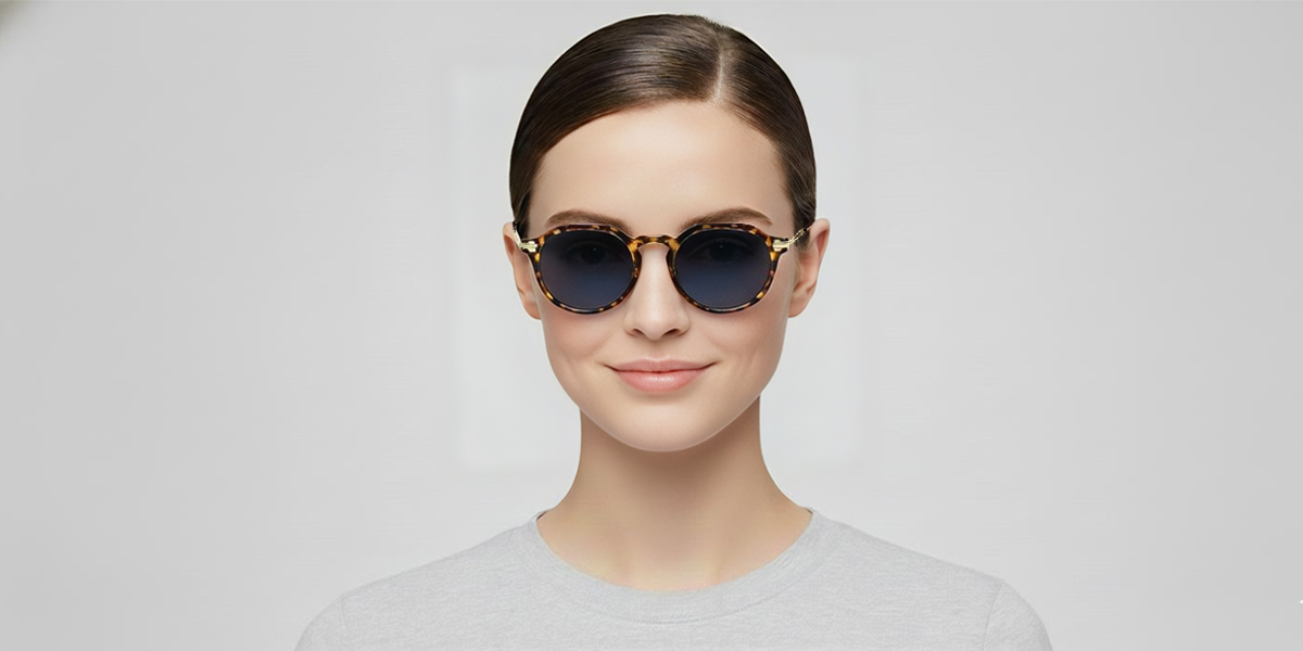 Tortoise Geometric Geek-Chic Mixed Materials Eyeglasses