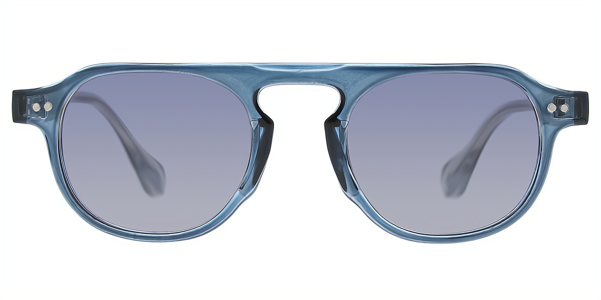 Blue Aviator Geek-Chic TR90 Eyeglasses