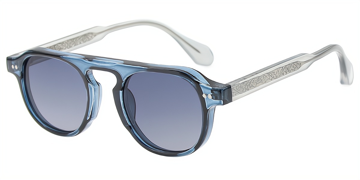 Blue Aviator Geek-Chic TR90 Eyeglasses
