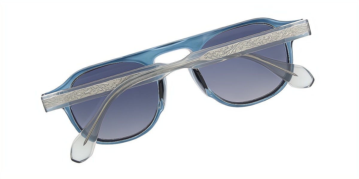 Blue Aviator Geek-Chic TR90 Eyeglasses