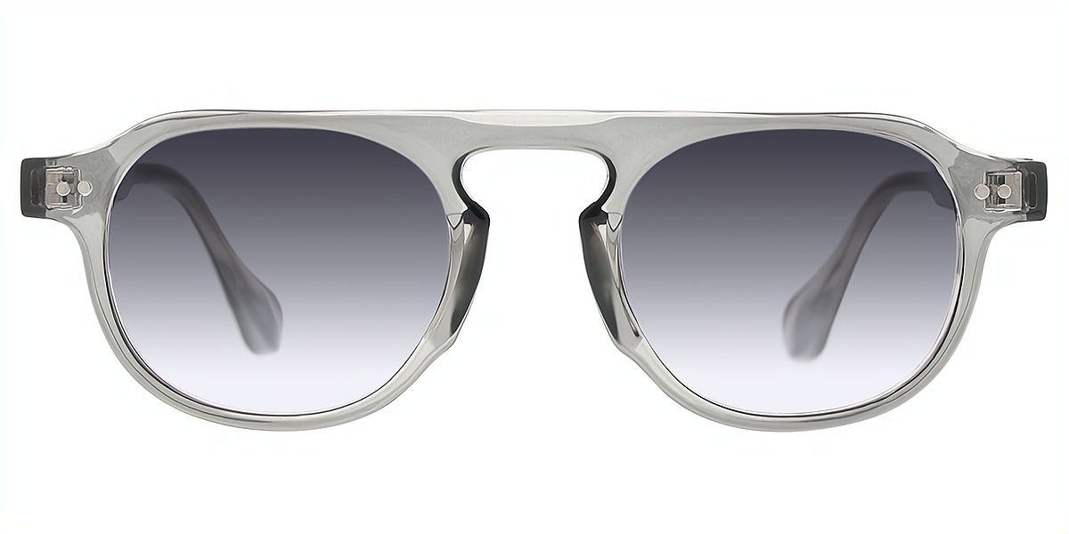Gray Aviator Geek-Chic TR90 Eyeglasses