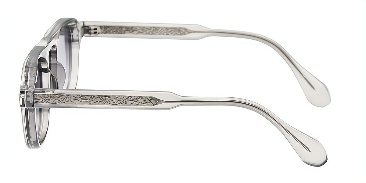 Gray Aviator Geek-Chic TR90 Eyeglasses