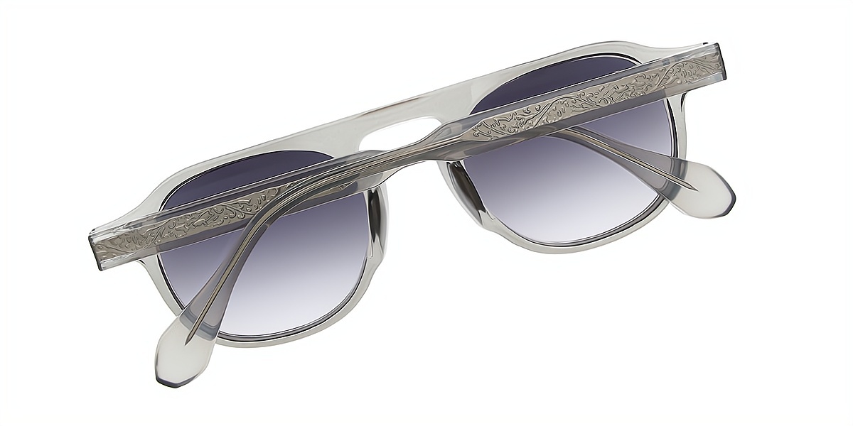Gray Aviator Geek-Chic TR90 Eyeglasses