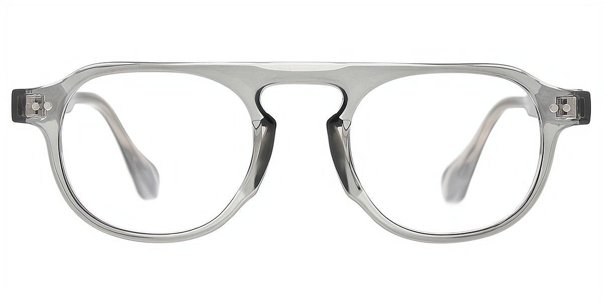 Gray Aviator Geek-Chic TR90 Eyeglasses