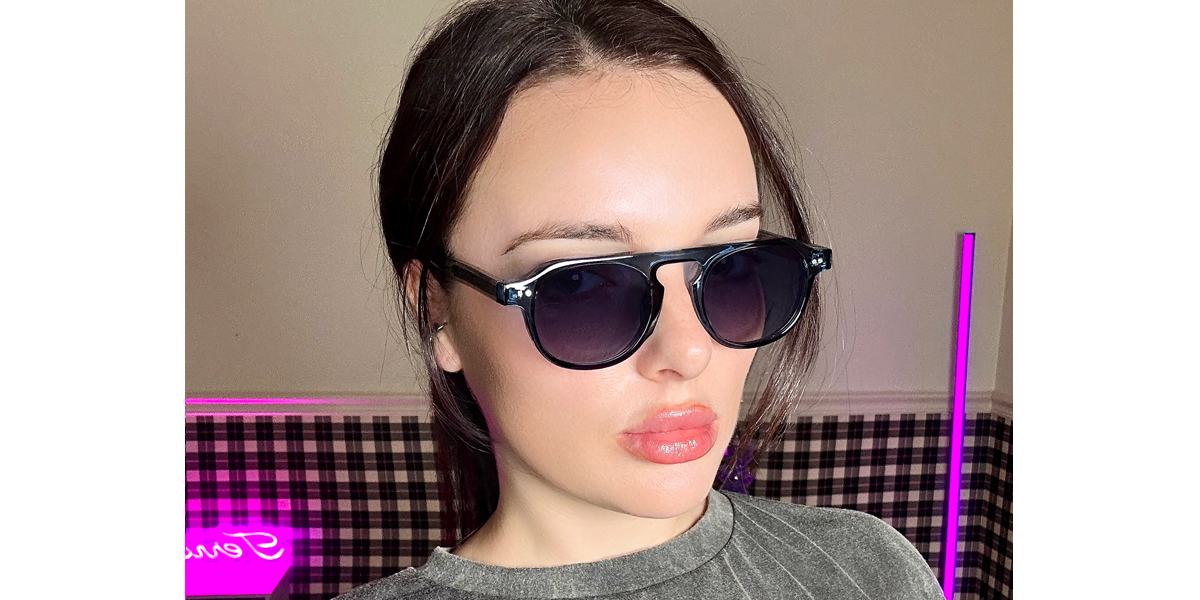 Blue Aviator Geek-Chic TR90 Eyeglasses