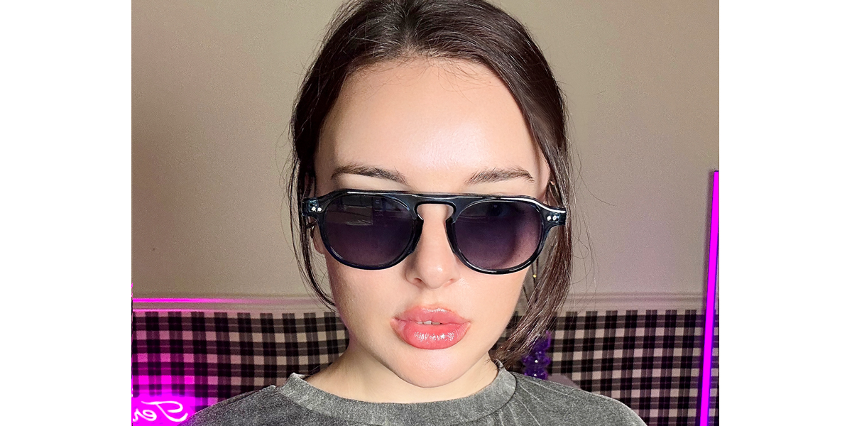 Blue Aviator Geek-Chic TR90 Eyeglasses