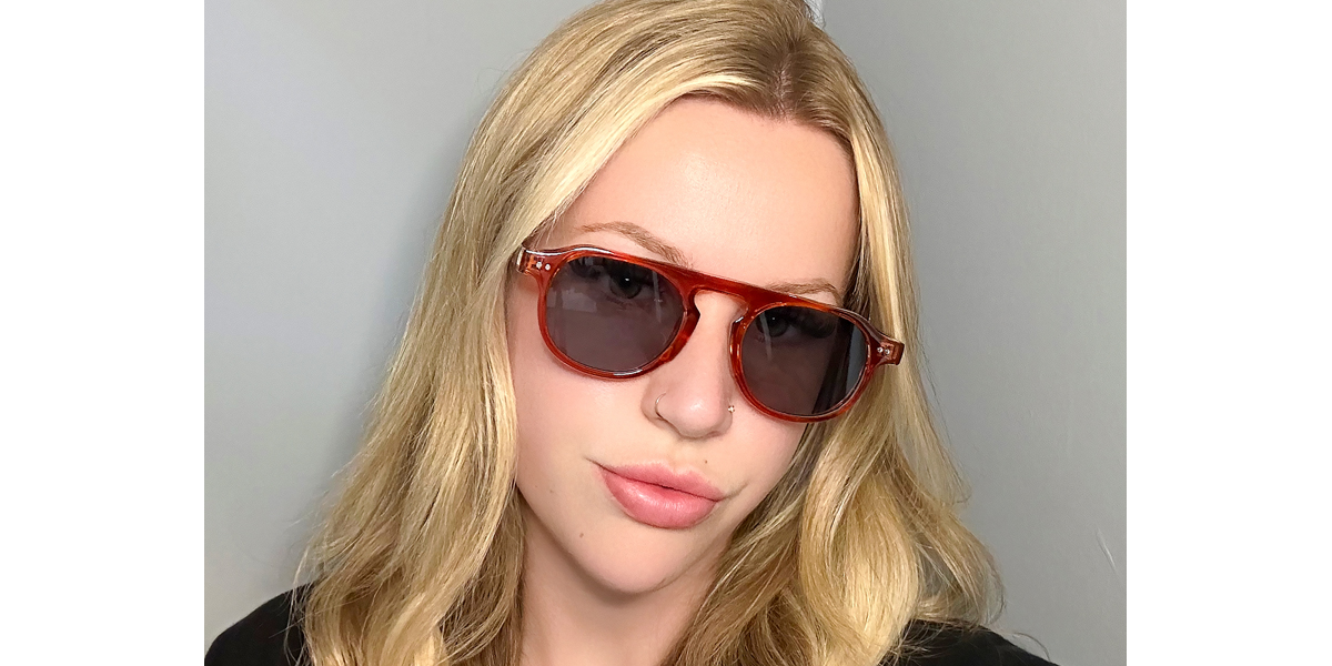 Orange Aviator Geek-Chic TR90 Eyeglasses