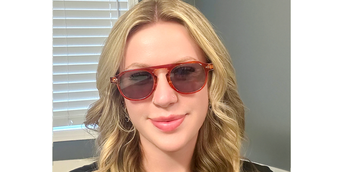 Orange Aviator Geek-Chic TR90 Eyeglasses
