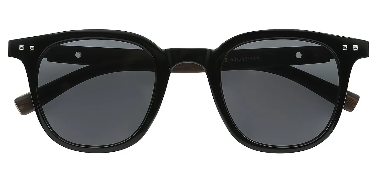 Black Oval Geek-Chic Plastic Eyeglasses