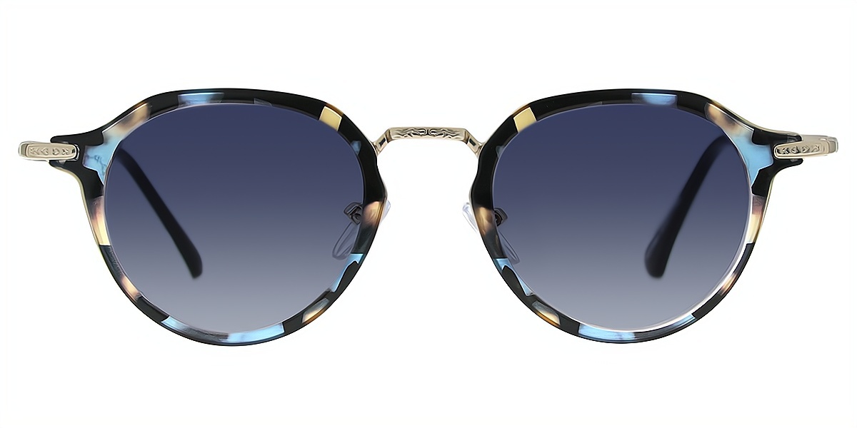 Tortoise Geometric Unique Ornate Mixed Materials Eyeglasses