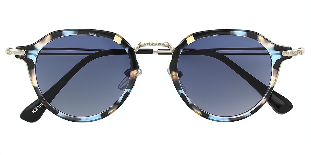 Tortoise Geometric Unique Ornate Mixed Materials Eyeglasses