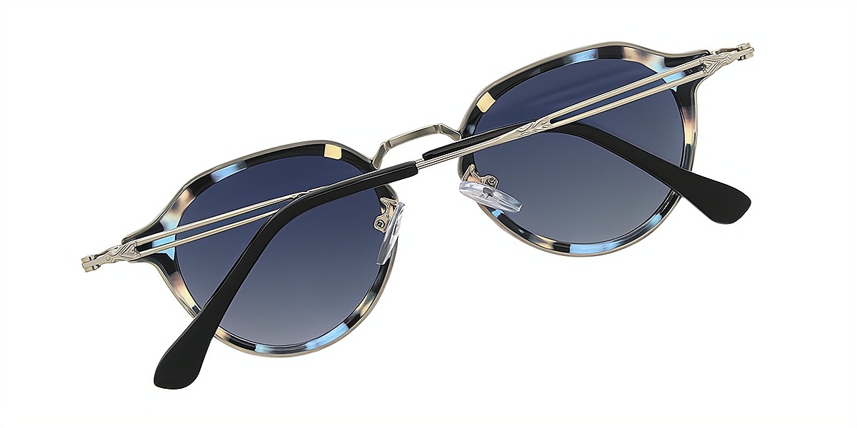Tortoise Geometric Unique Ornate Mixed Materials Eyeglasses