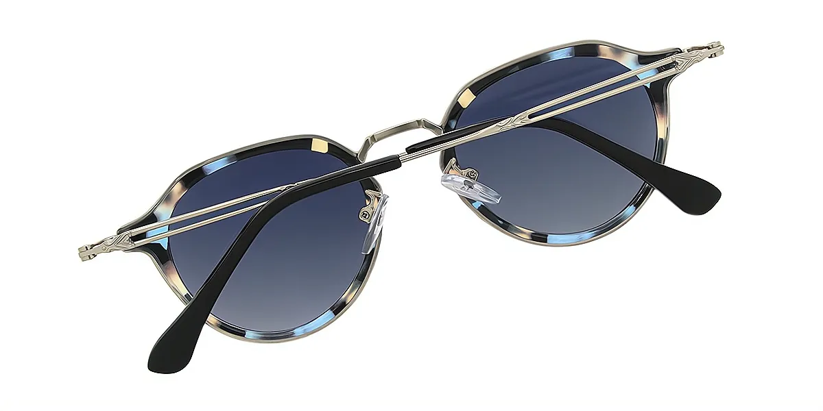 Tortoise Geometric Unique Ornate Mixed Materials Eyeglasses