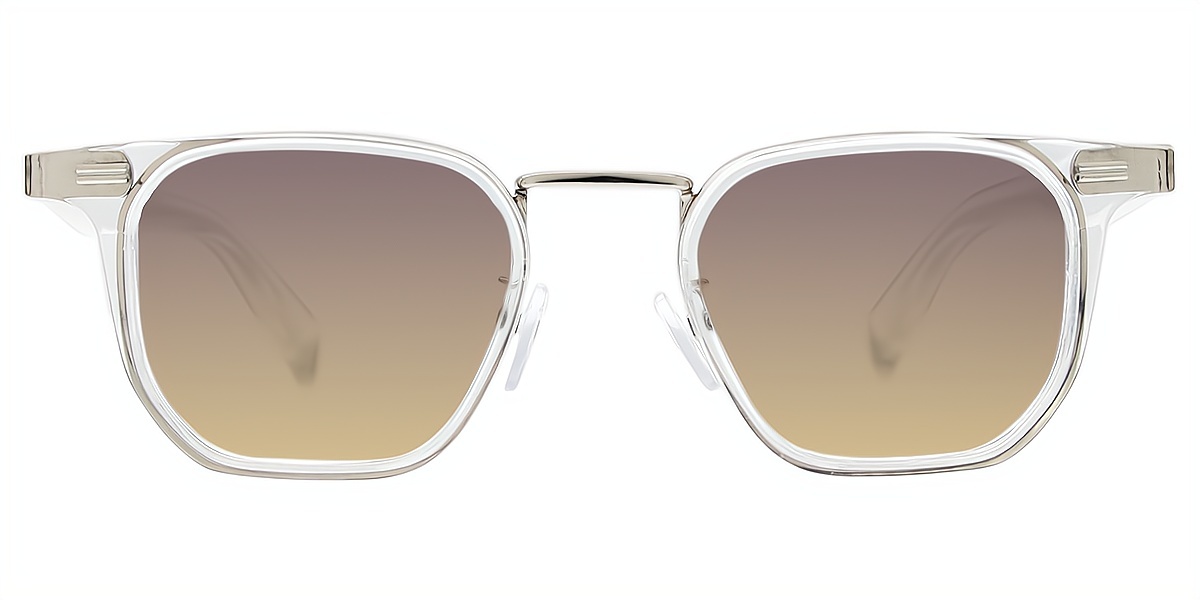 Clear Geometric Chic Plastic Eyeglasses