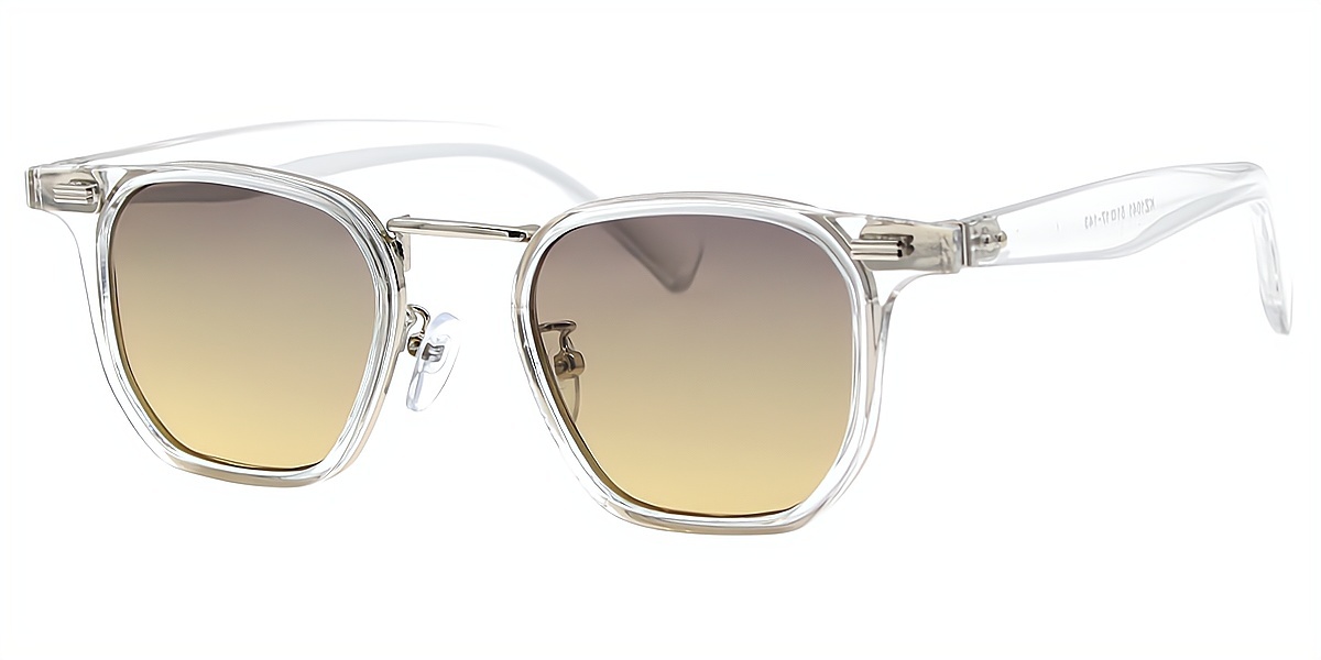 Clear Geometric Chic Plastic Eyeglasses