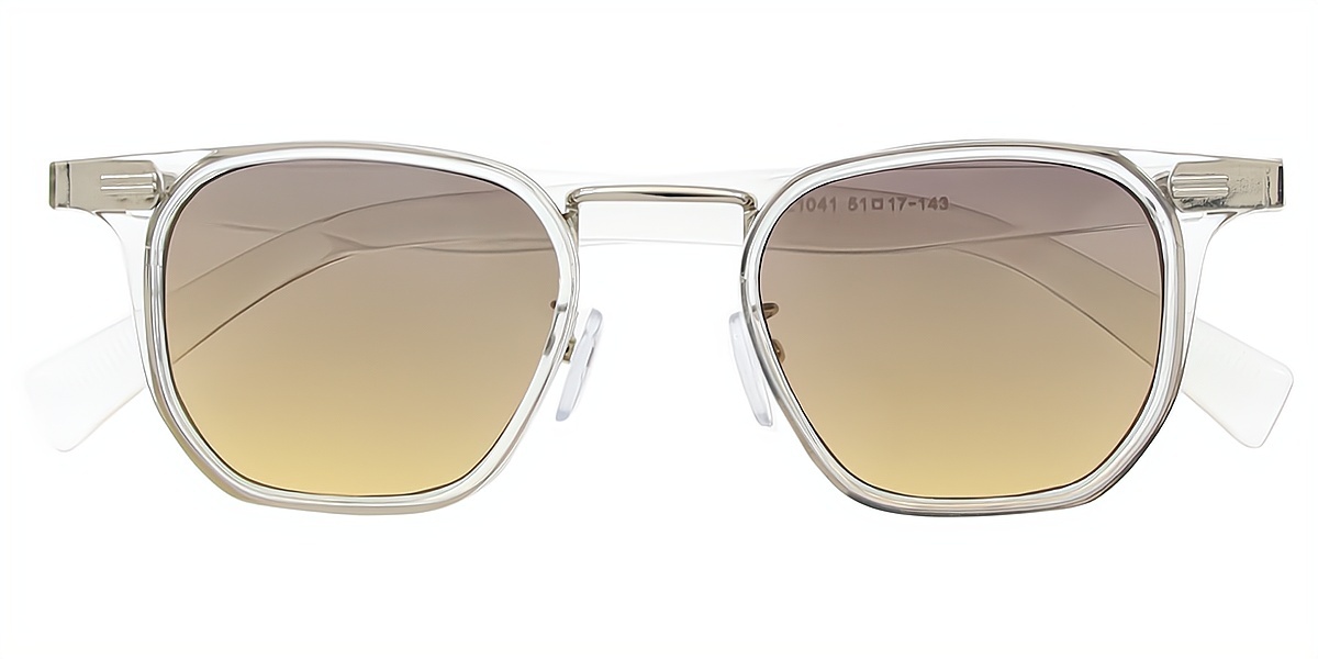 Clear Geometric Chic Plastic Eyeglasses