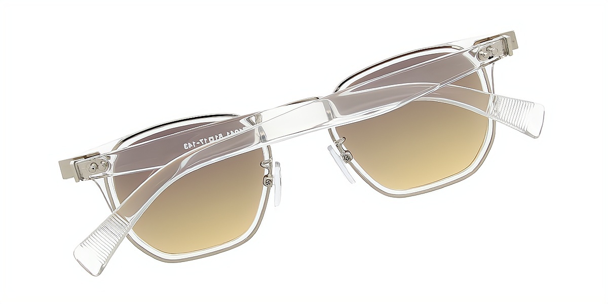 Clear Geometric Chic Plastic Eyeglasses