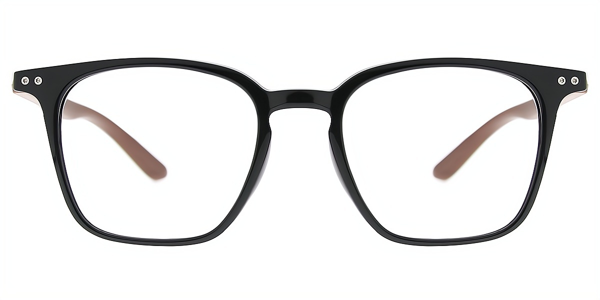 Black Horn Simple Oversized TR90 Eyeglasses