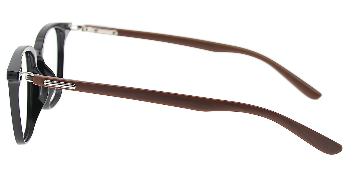 Black Horn Simple Oversized TR90 Eyeglasses