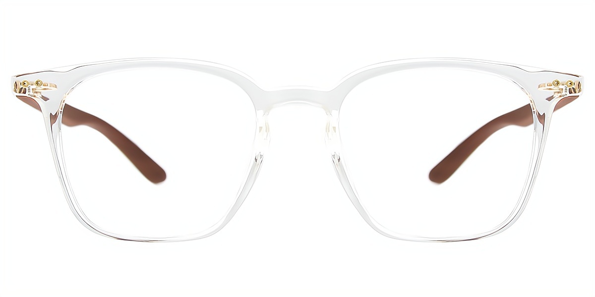 Clear Oval Simple Oversized TR90 Eyeglasses