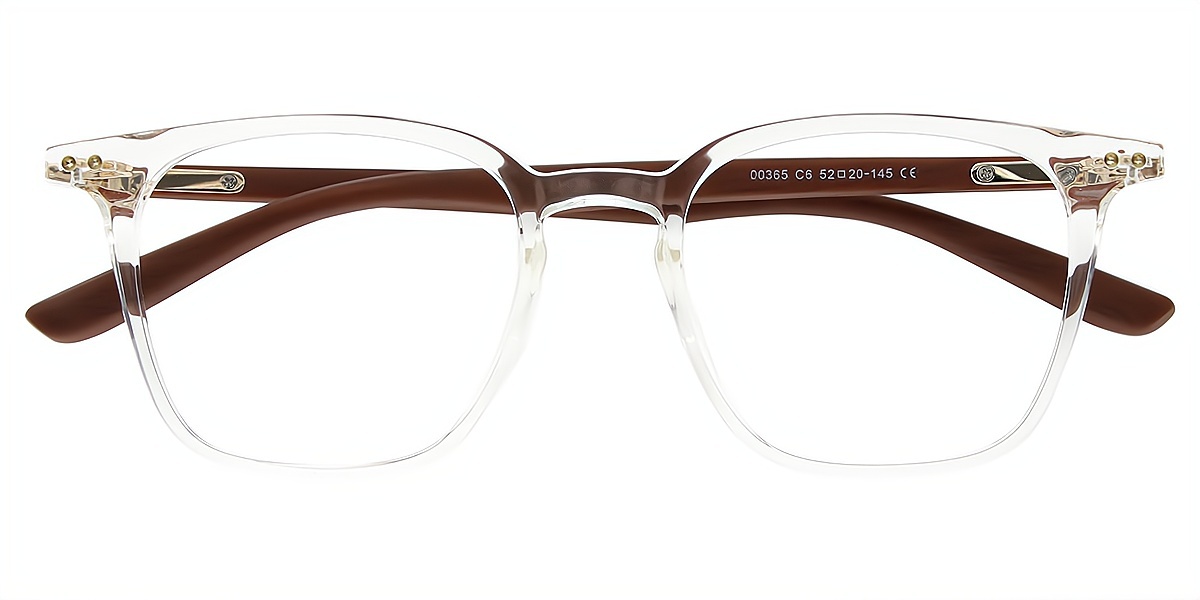 Clear Oval Simple Oversized TR90 Eyeglasses