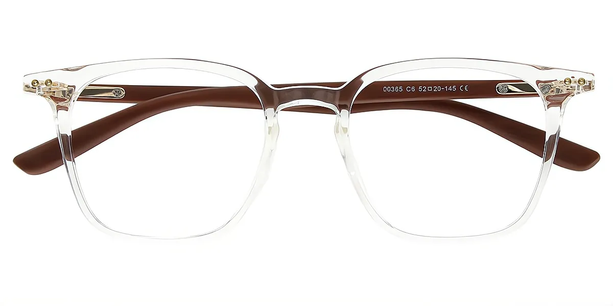 Clear Oval Simple Oversized TR90 Eyeglasses