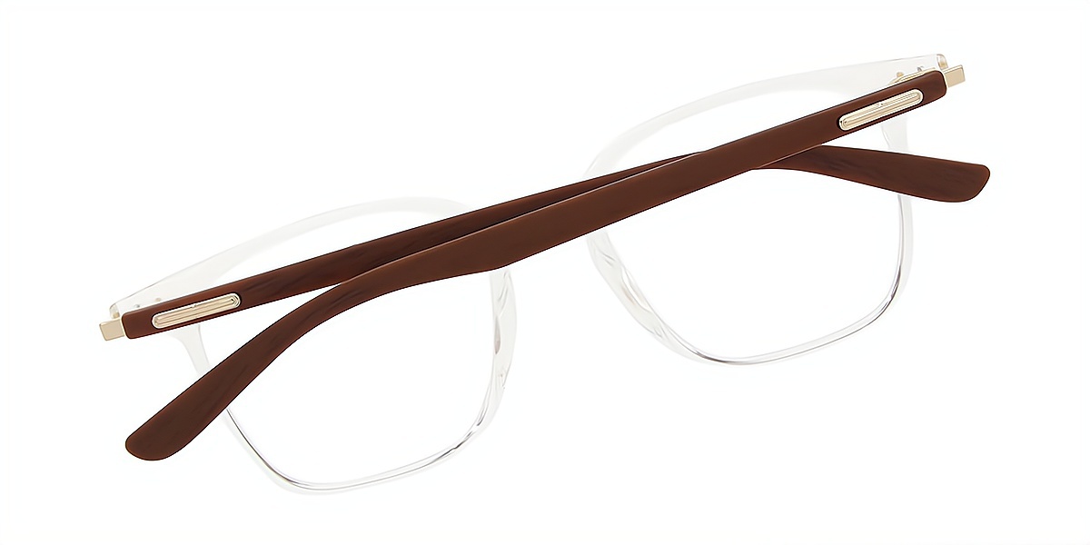 Clear Oval Simple Oversized TR90 Eyeglasses