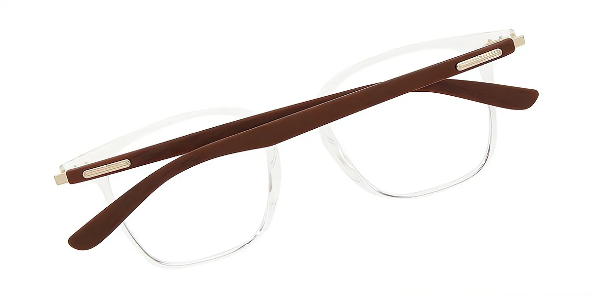 Clear Oval Simple Oversized TR90 Eyeglasses