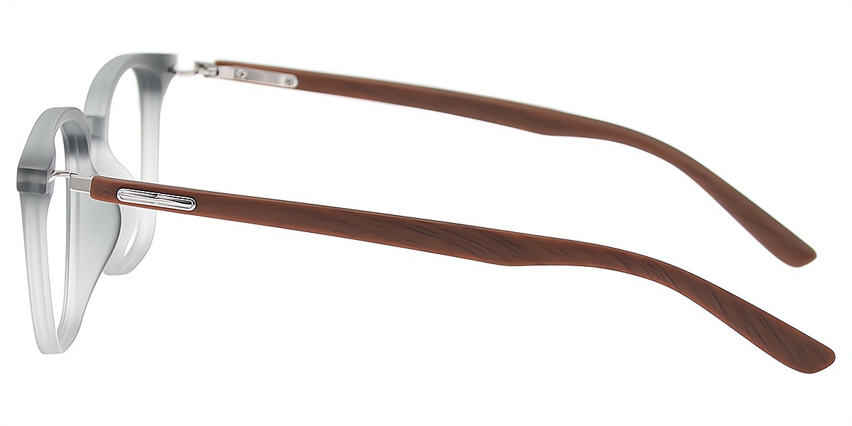 Gray Horn Simple Oversized TR90 Eyeglasses