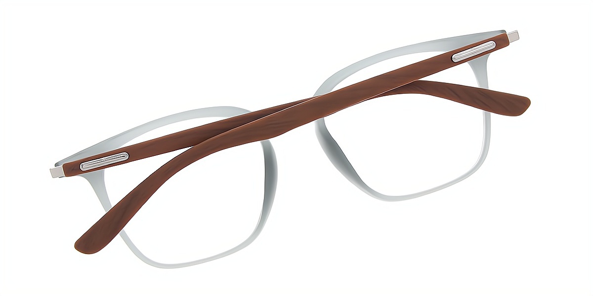 Gray Horn Simple Oversized TR90 Eyeglasses