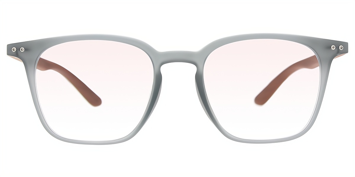 Gray Horn Simple Oversized TR90 Eyeglasses