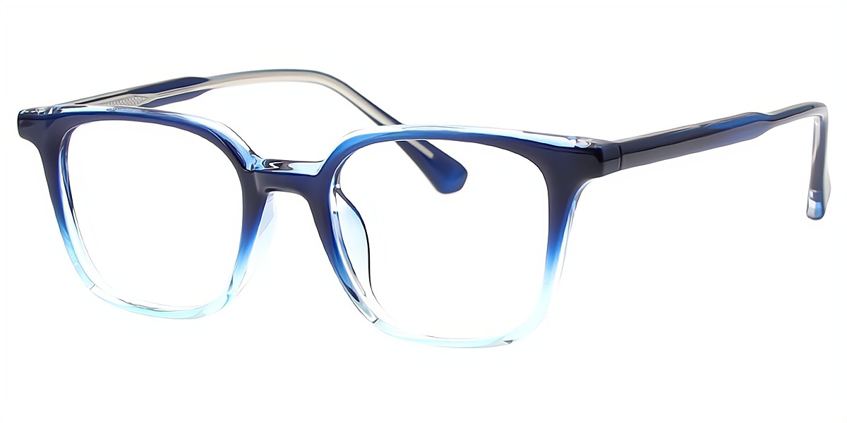 Blue Rectangle Chic TR90 Eyeglasses