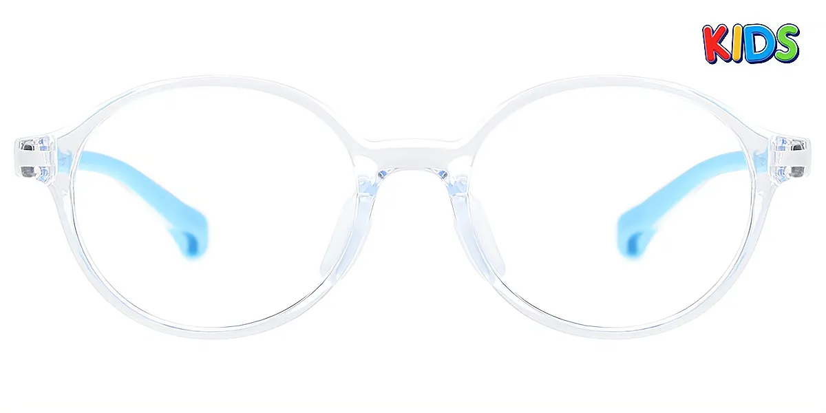 Clear Oval Simple TR90 Eyeglasses
