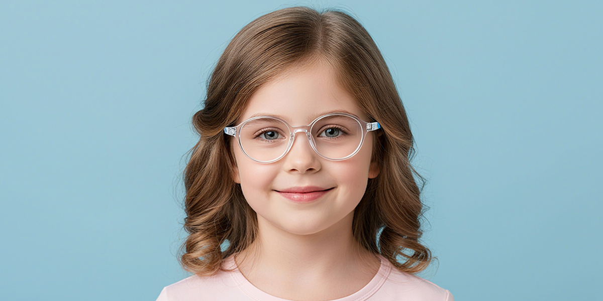 Clear Oval Simple TR90 Eyeglasses