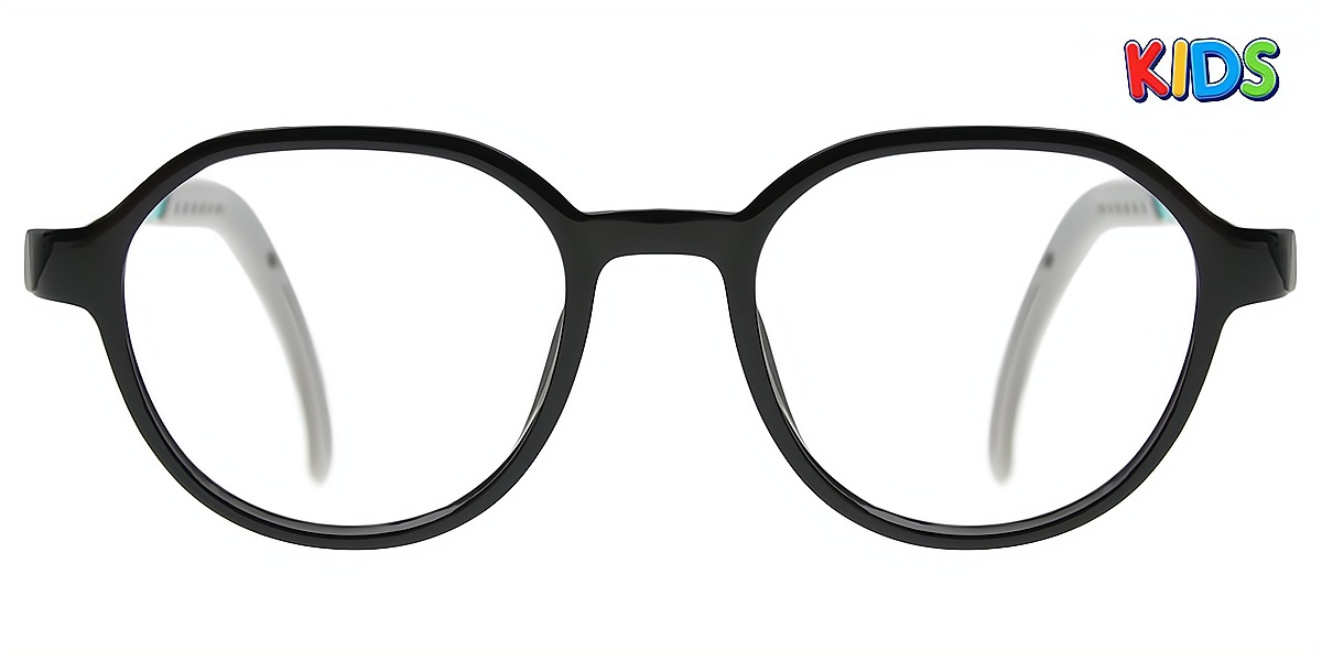 Black Oval Simple TR90 Eyeglasses