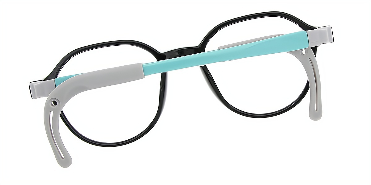 Black Oval Simple TR90 Eyeglasses