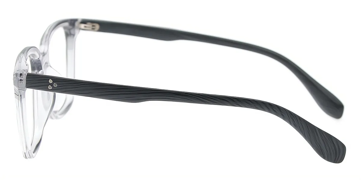 Gray Rectangle Classic TR90 Eyeglasses