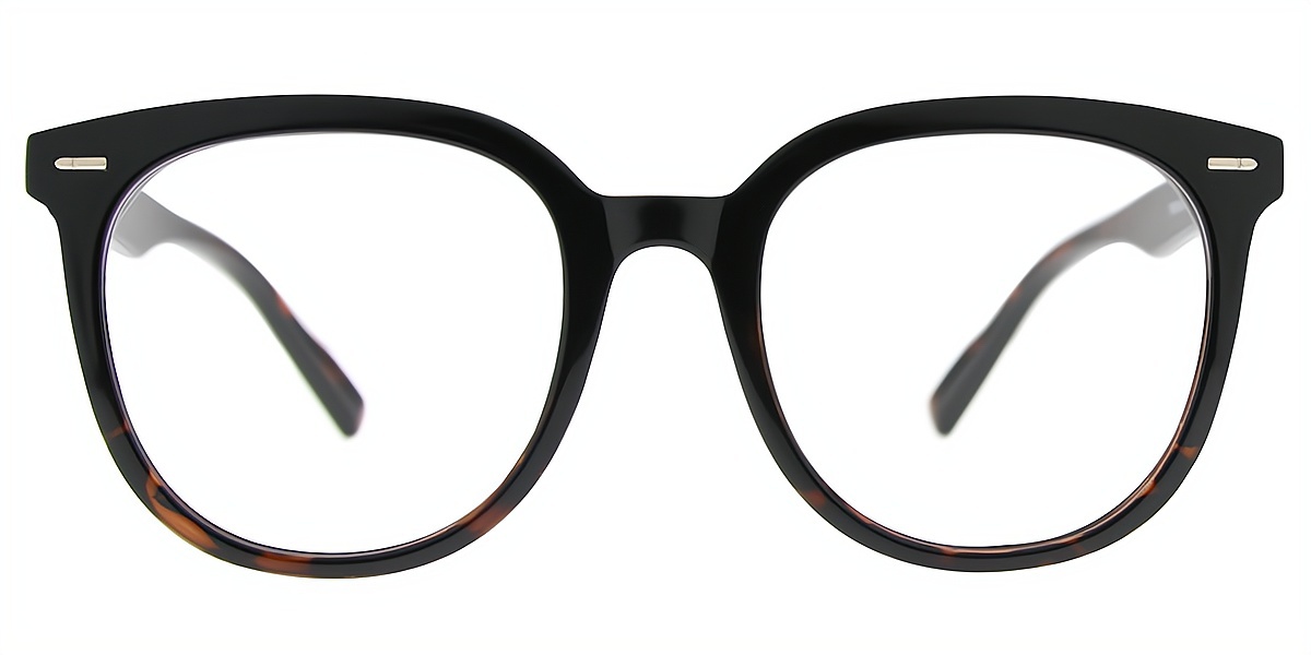 Black Oval Oversized TR90 Eyeglasses