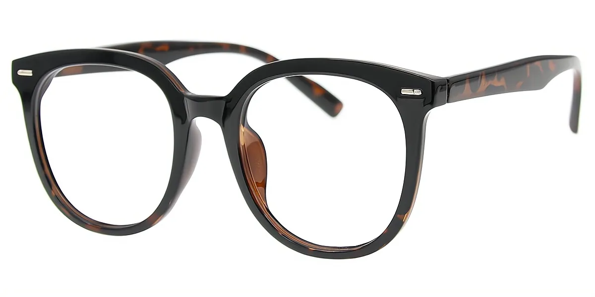 Black Oval Oversized TR90 Eyeglasses
