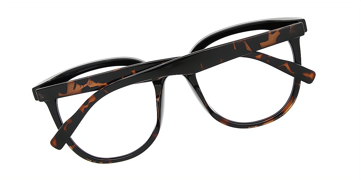 Black Oval Oversized TR90 Eyeglasses