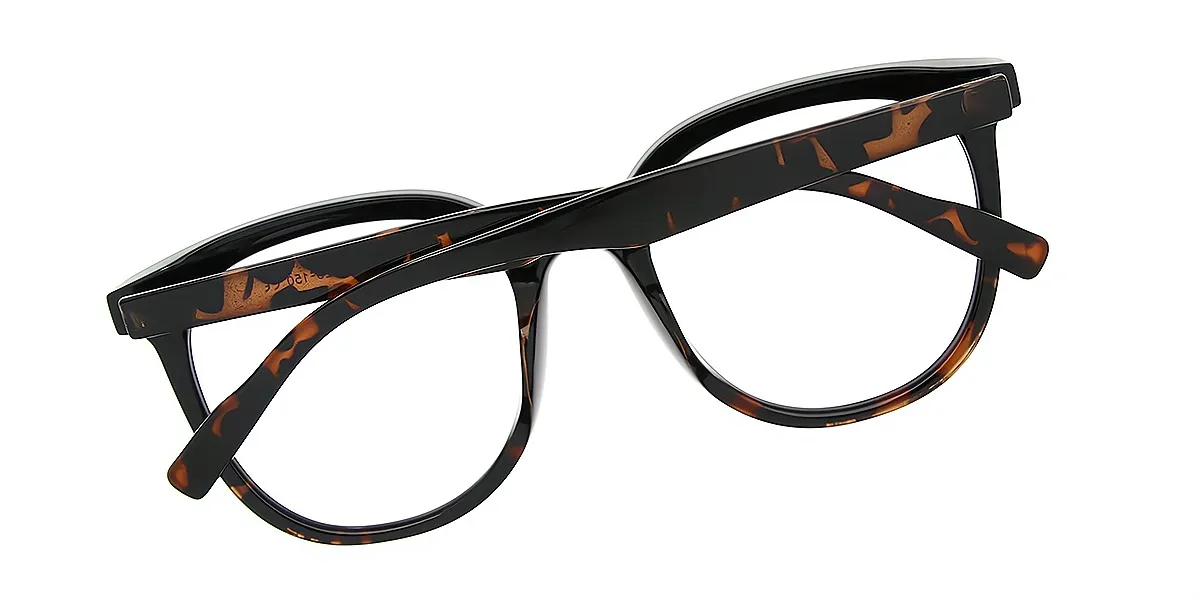 Black Oval Oversized TR90 Eyeglasses