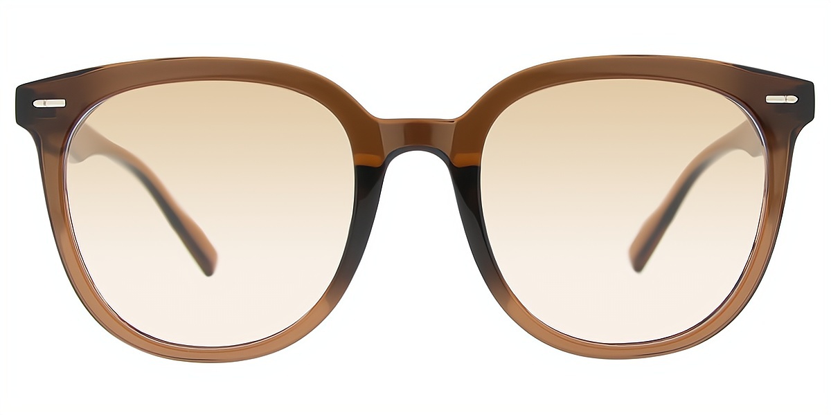 Brown Oval Oversized TR90 Eyeglasses