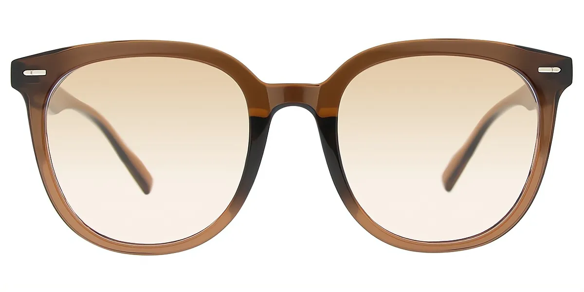 Brown Oval Oversized TR90 Eyeglasses
