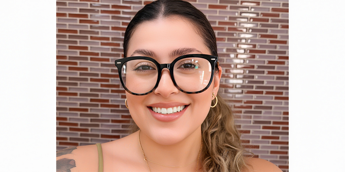Black Oval Oversized TR90 Eyeglasses